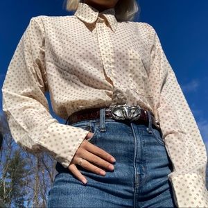 70s Vintage Patterned Button Down